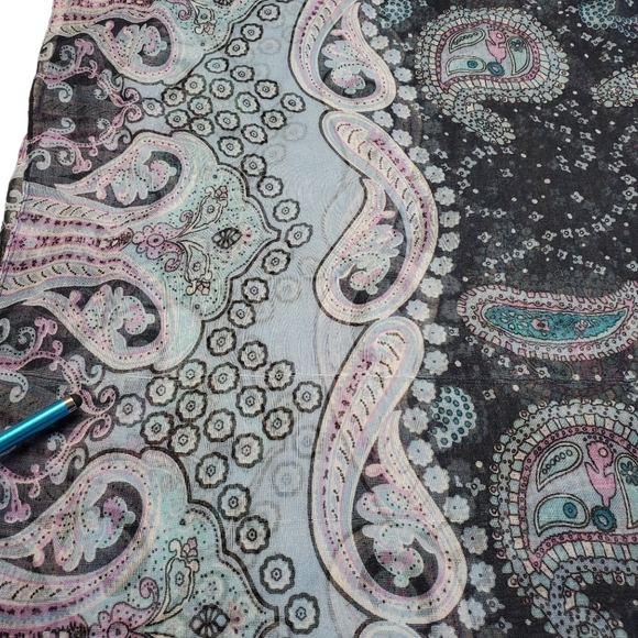 Women's Infinity Scarf Paisley Print Lightweight All Season Scarf - Picture 11 of 12